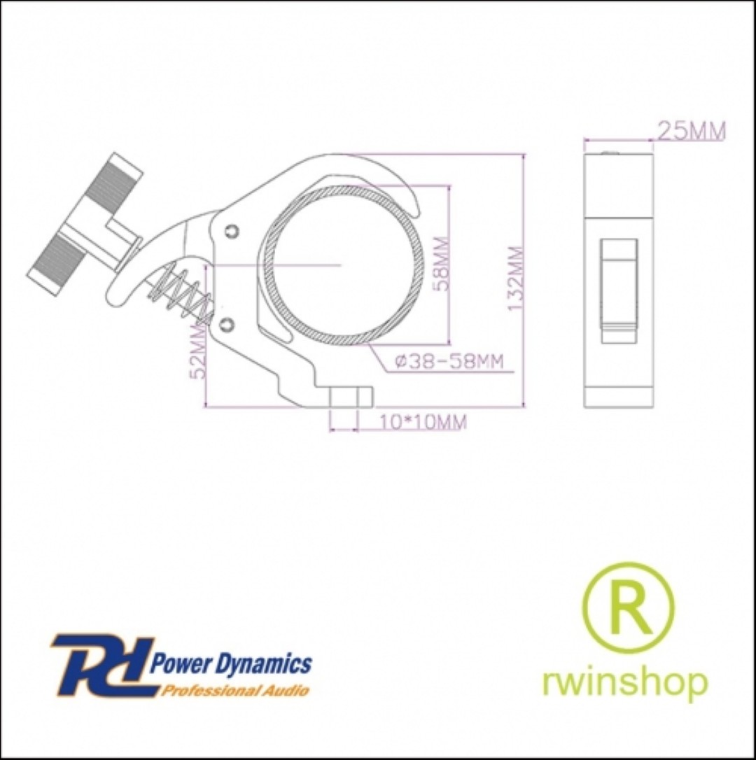 Quick Trigger Clamp Self Lock 50 kg zwart BSC50B schijnwerperklem