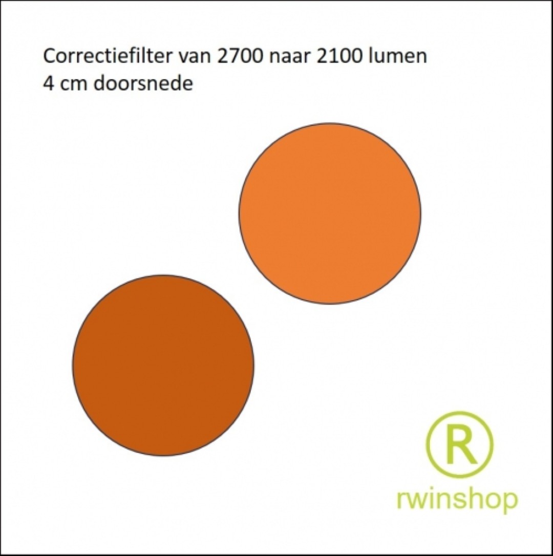 LED correctiefilter 4cm 2700 naar 2100 kelvin zelfklevend