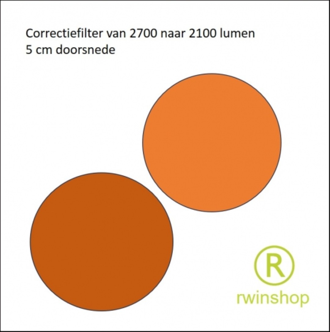 LED correctiefilter 5 cm 2700 naar 2100 kelvin zelfklevend