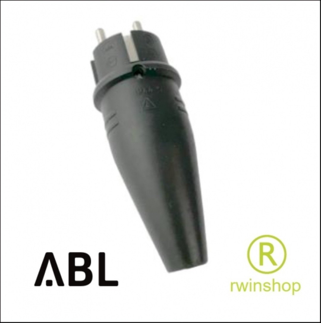 rubberen stekker IP44 16amp. 230 volt