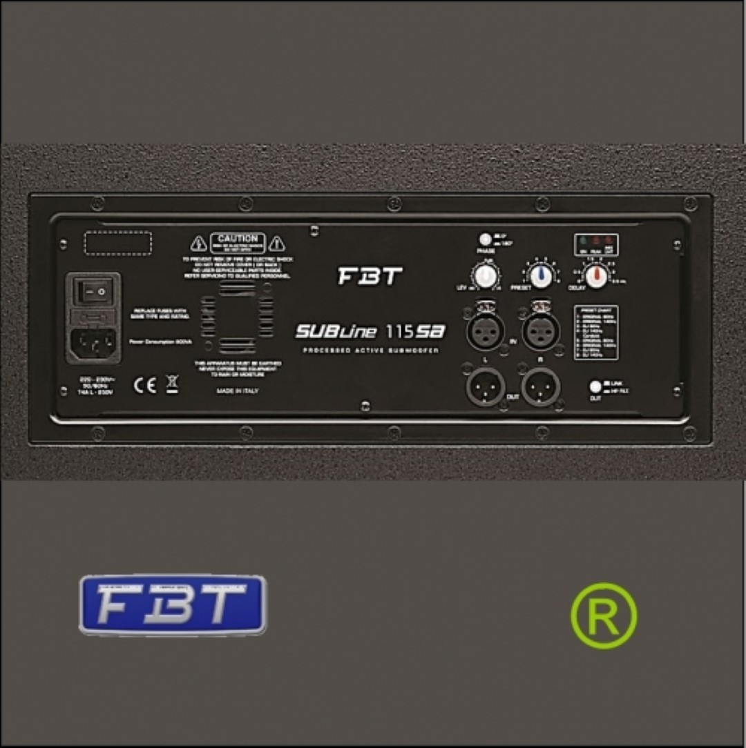 Geluid set FBT Subline 115SA - X-lite 110A - huren