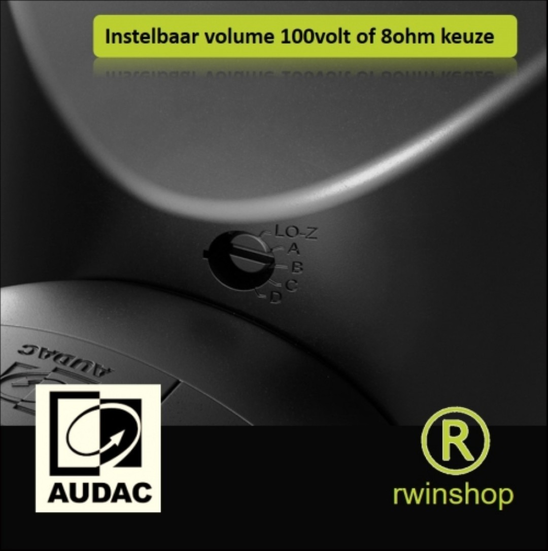 Buitenluidspreker Ateo4M/B 70W. 4inch-1inch 8ohm 100volt Zwart per 2 stuks