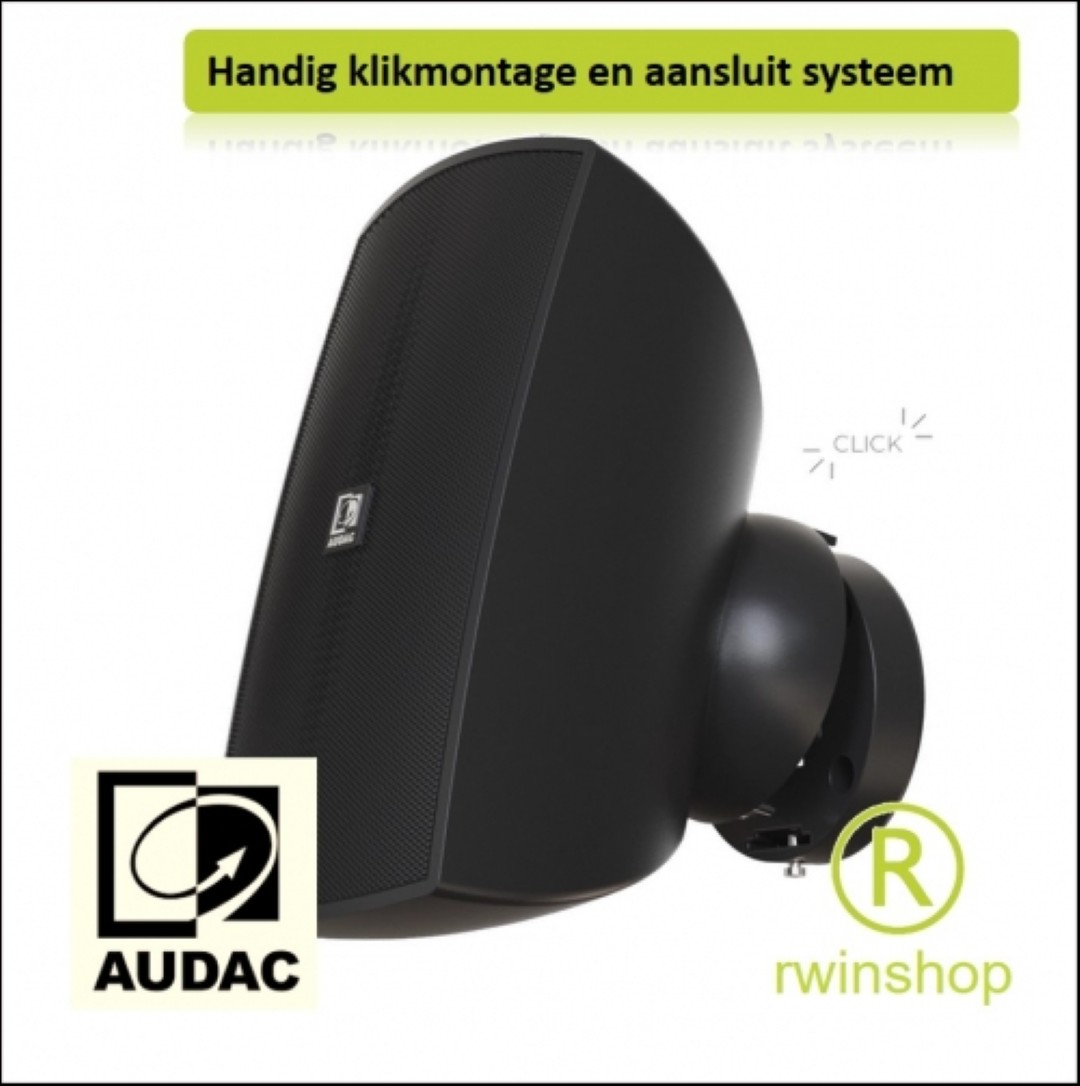 Buitenluidspreker Ateo4M/B 70W. 4inch-1inch 8ohm 100volt Zwart per 2 stuks