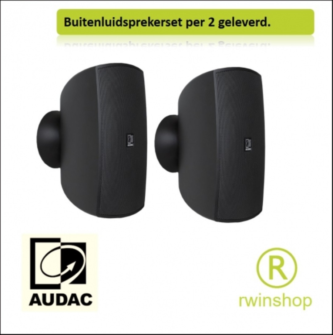 Buitenluidspreker Ateo4M/B 70W. 4inch-1inch 8ohm 100volt Zwart per 2 stuks