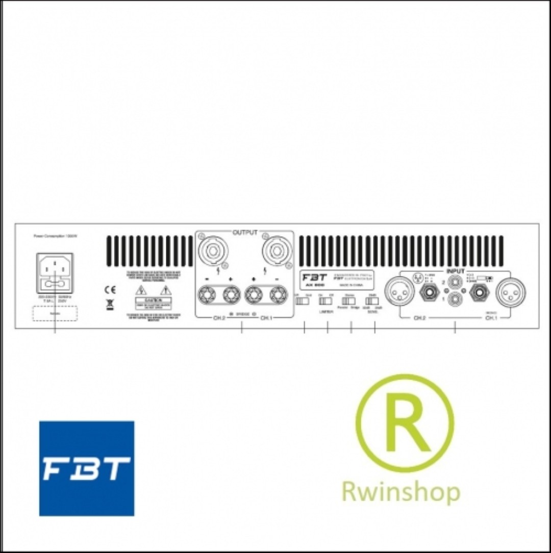 AX800 Eindversterker 2 x 400 watt bij 4 ohm