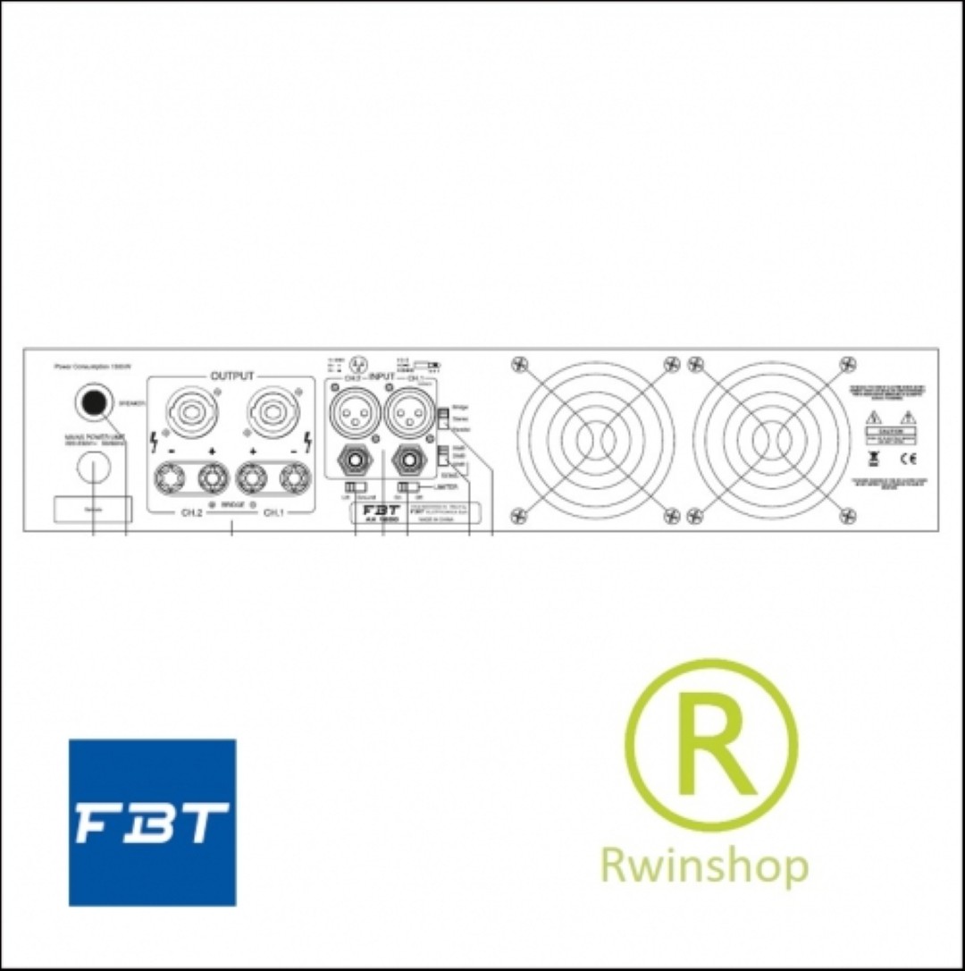 AX2000 Eindversterker 2 x 1.000 watt aan 4 ohm