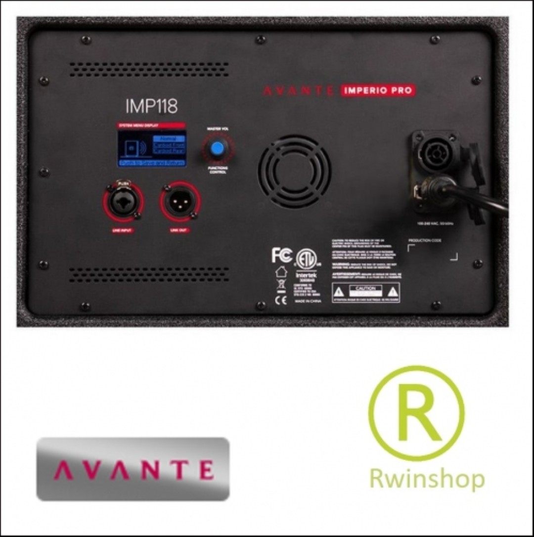 IMP118 actieve subwoofer 3600 watt 136 dB piek Bassreflex