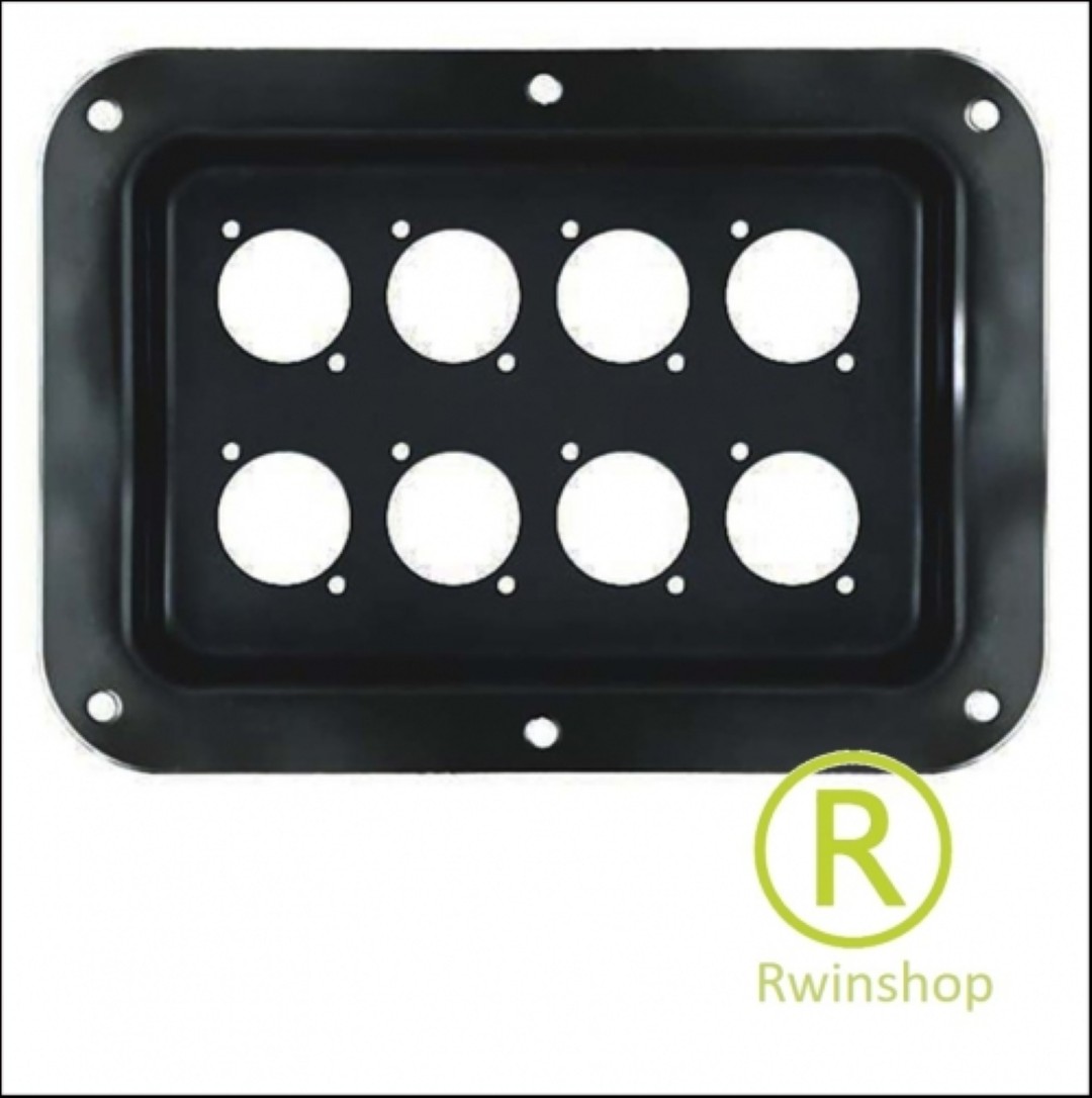 D022K inbouwschotel 8x D-size zwart