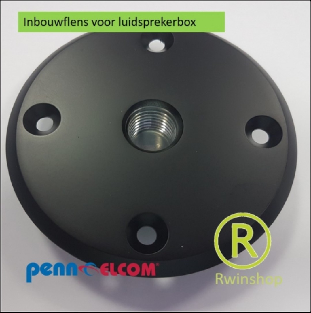 speaker inbouwflens met M20 schroefdraad zwart