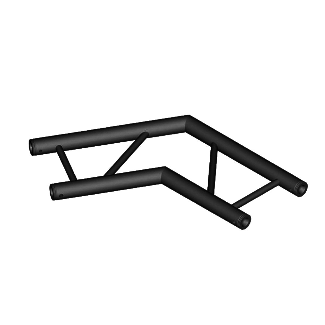 DT 32/2-C22H-L120 Black Laddertruss – 2-Weg Hoek Horizontaal 120° Zwart