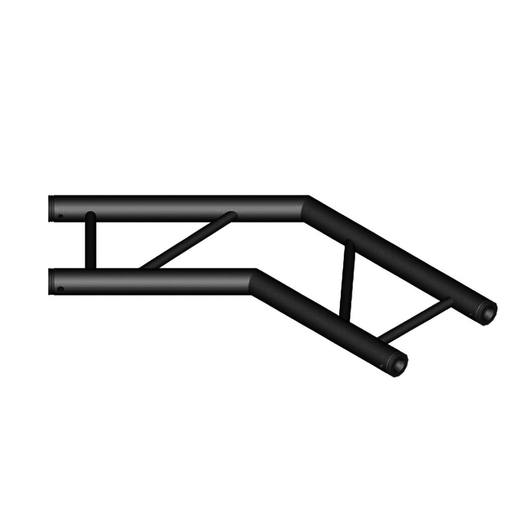 DT 32/2-C23H-L135 Black Laddertruss – 2-Weg Hoek Horizontaal 135° Zwart