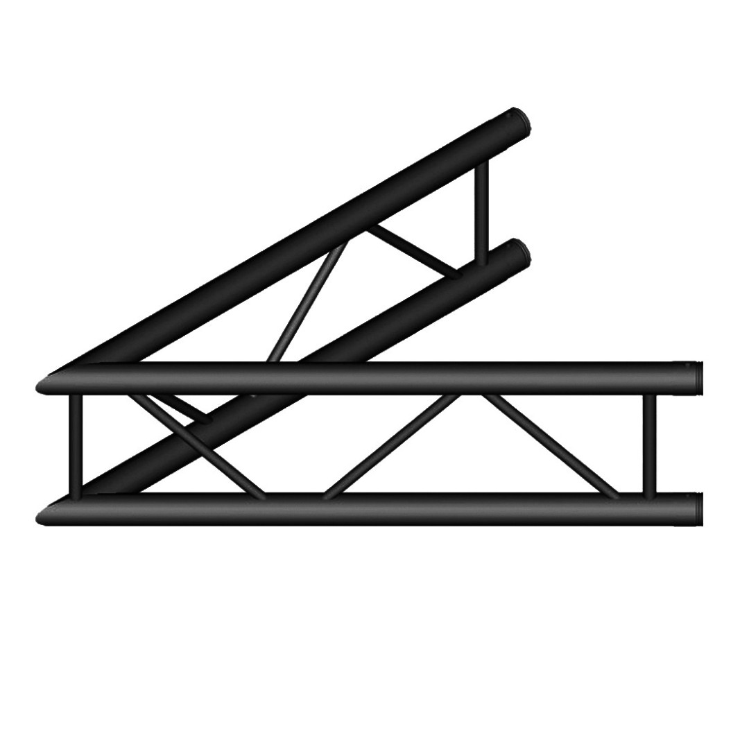 DT 32/2-C19V-L45 Black Laddertruss – 2-Weg Hoek Verticaal 45° Zwart
