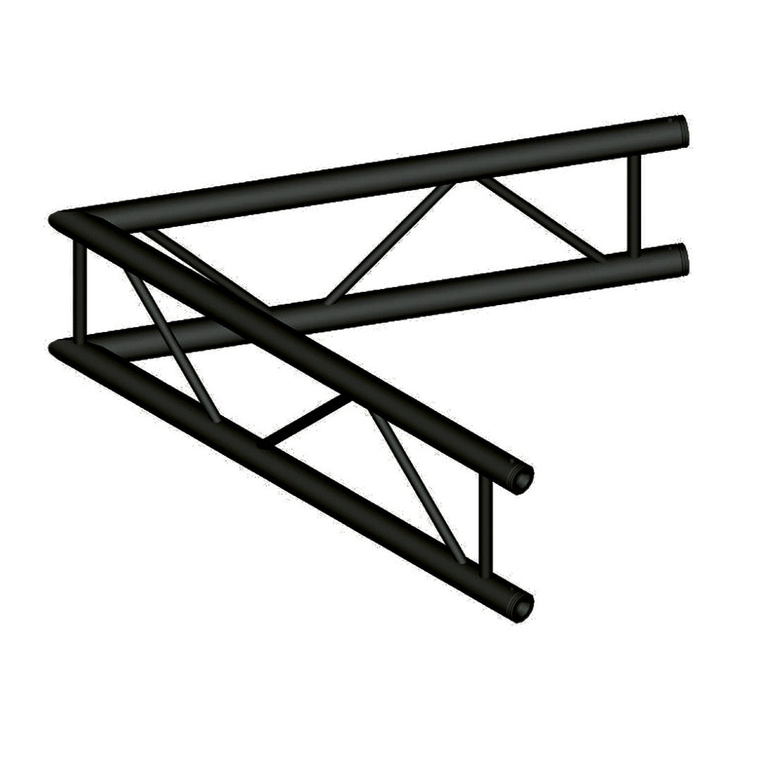 DT 32/2-C20V-L60 Black Laddertruss – 2-Weg Hoek Verticaal 60° Zwart