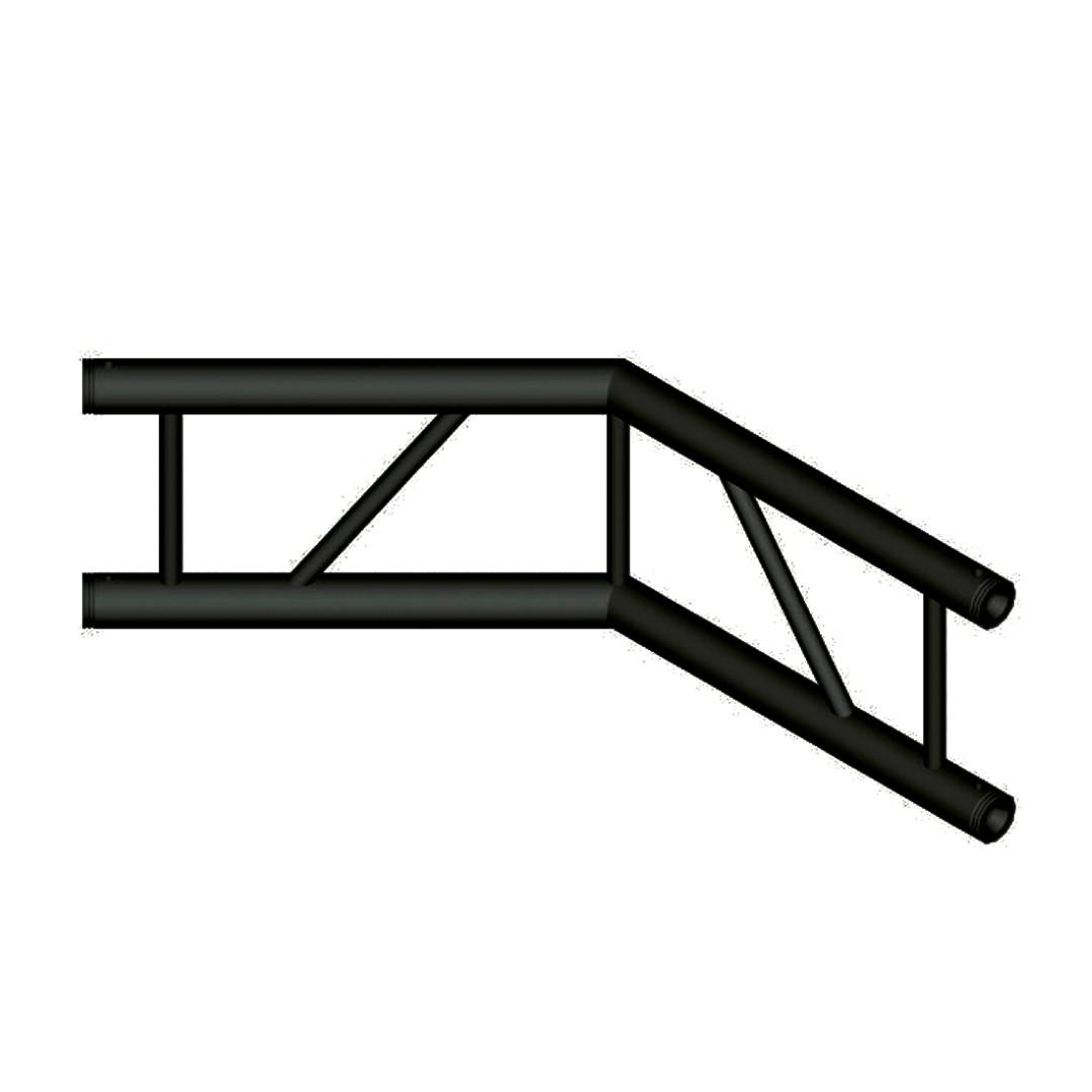 DT 32/2-C23V-L135 Black Laddertruss – 2-Weg Hoek Verticaal 135° Zwart