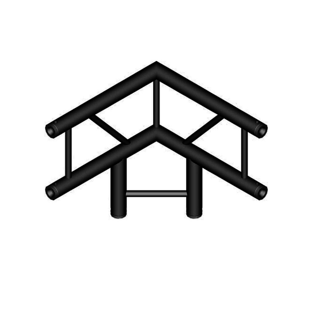 DT 32/2-C31V-LD90 Black Laddertruss – 3-Weg T-Stuk Verticaal 90° Zwart