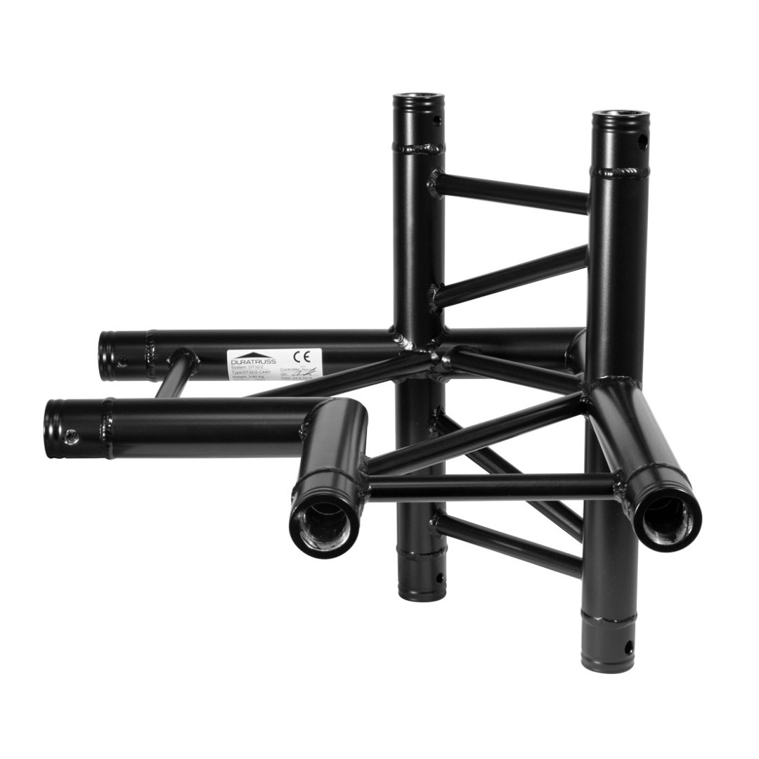 DT 32/2-C44H Black Laddertruss – 4-Weg Kruiskoppeling Horizontaal Zwart