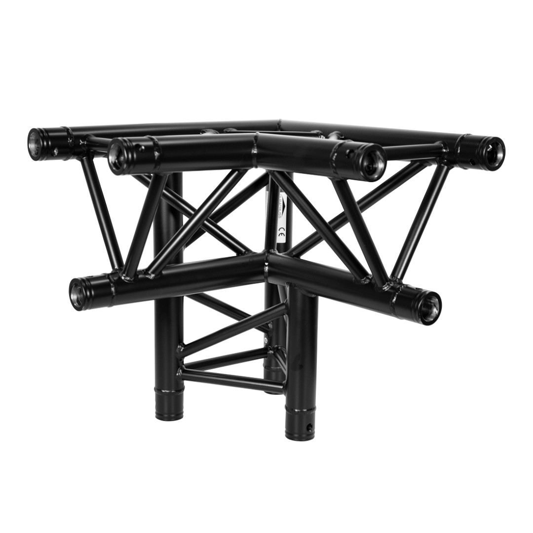 DT 33/2-C34-LD Black 3-Weg Hoek 90 Graden – Driehoek Truss – Zwart