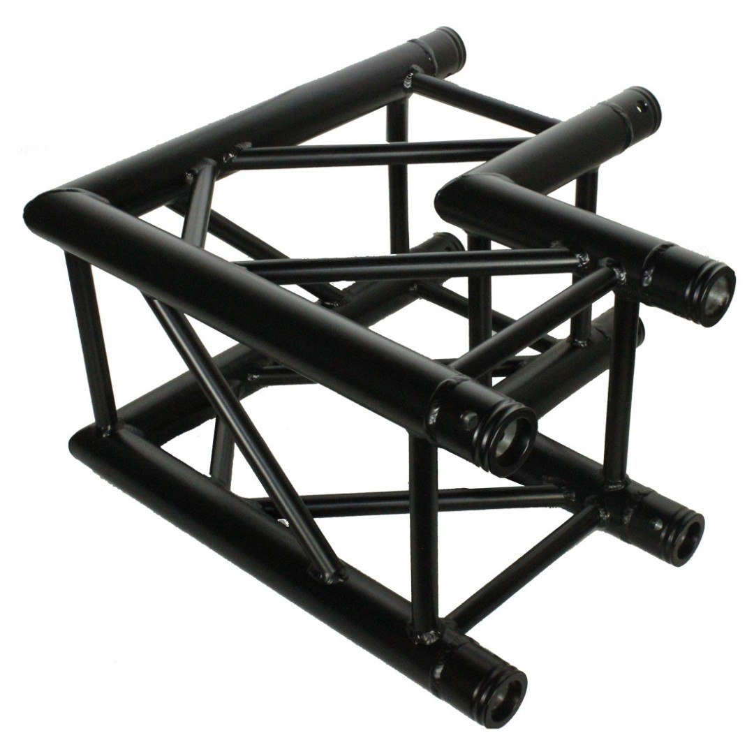 DT 34/2-C21-L90 Black – 2-Weg 90 Graden Hoek Zwart