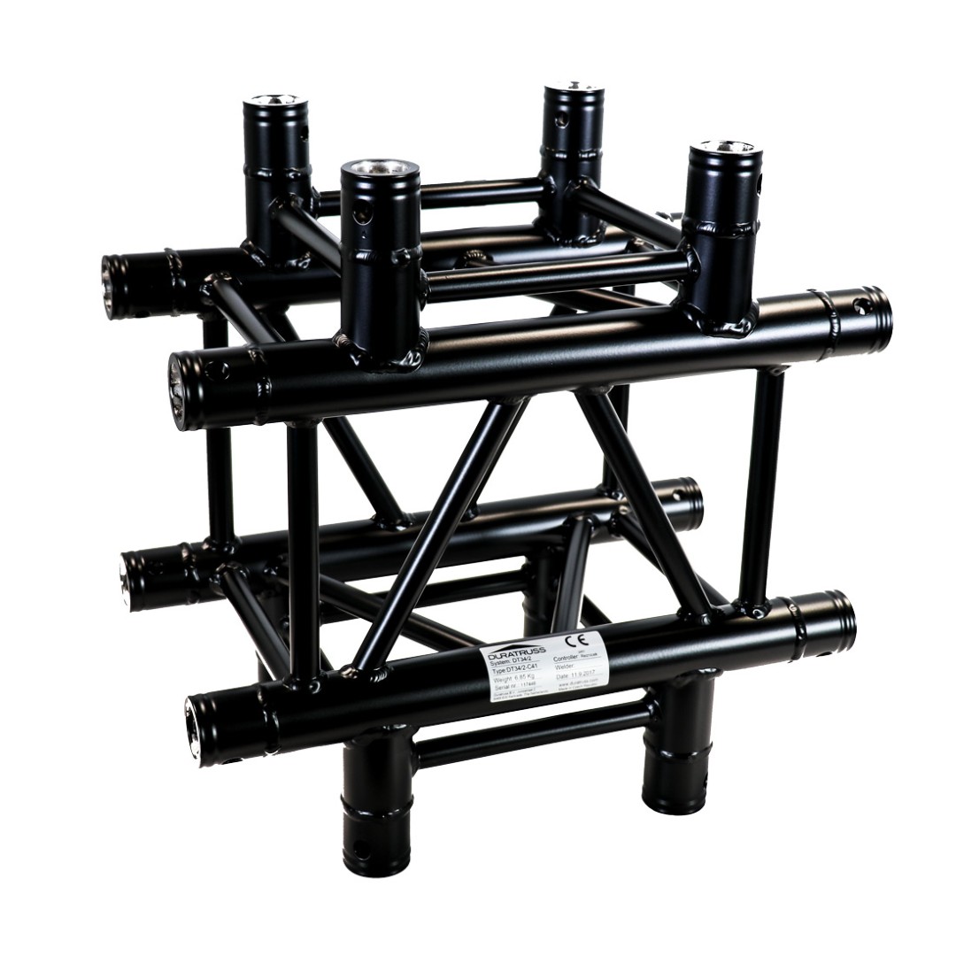 DT 34/2-C41 Black – 4-Weg Truss Kruising Zwart