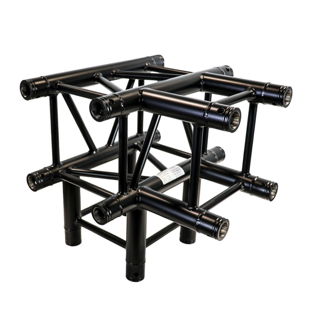 DT 34/2-T40-TD Black – 4-Weg Truss T-Stuk Zwart