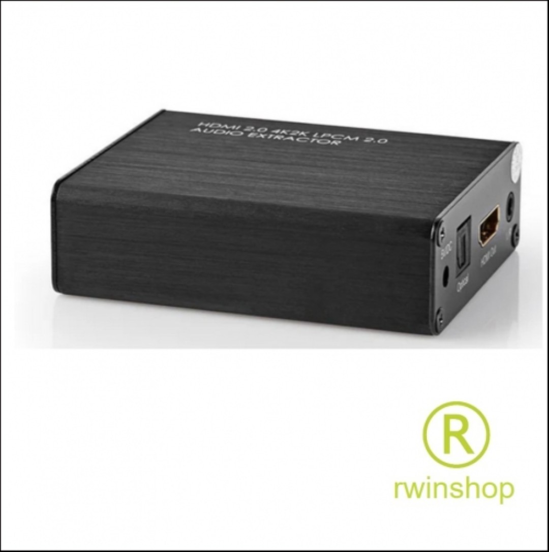 HDMI Audio splitter, HDMI in en HDMI uit en gescheiden Audio uit.