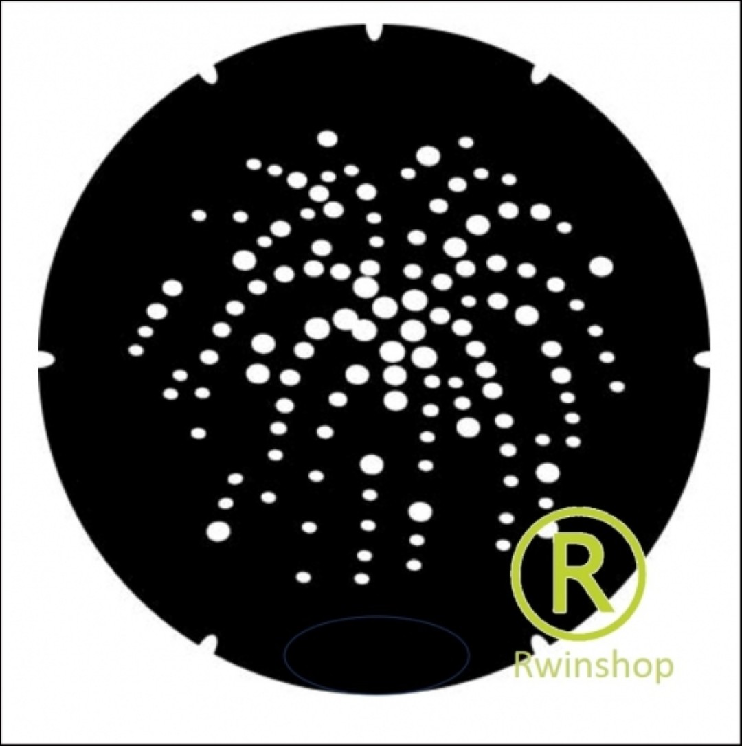 Gobo Vuurwerk - Size 54mm outer - 39.8 mm inner - ADJ-IKon Gobo
