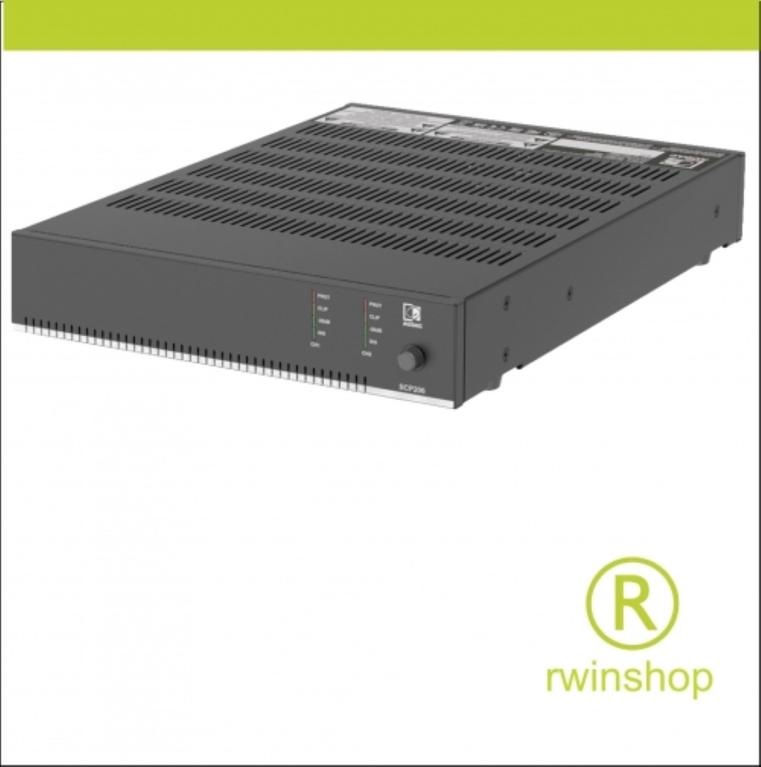 Eindversterker 8ohm-2x30watt 4ohm-2x60watt 100volt-120 watt half19inch SCP206