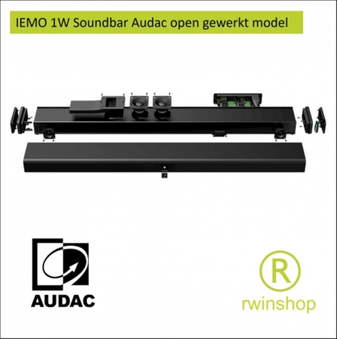 IEMO1/w soundbar wit 2.1 bluetooth HDMI minijack, met dsp-flat-muziek-spraak en AB