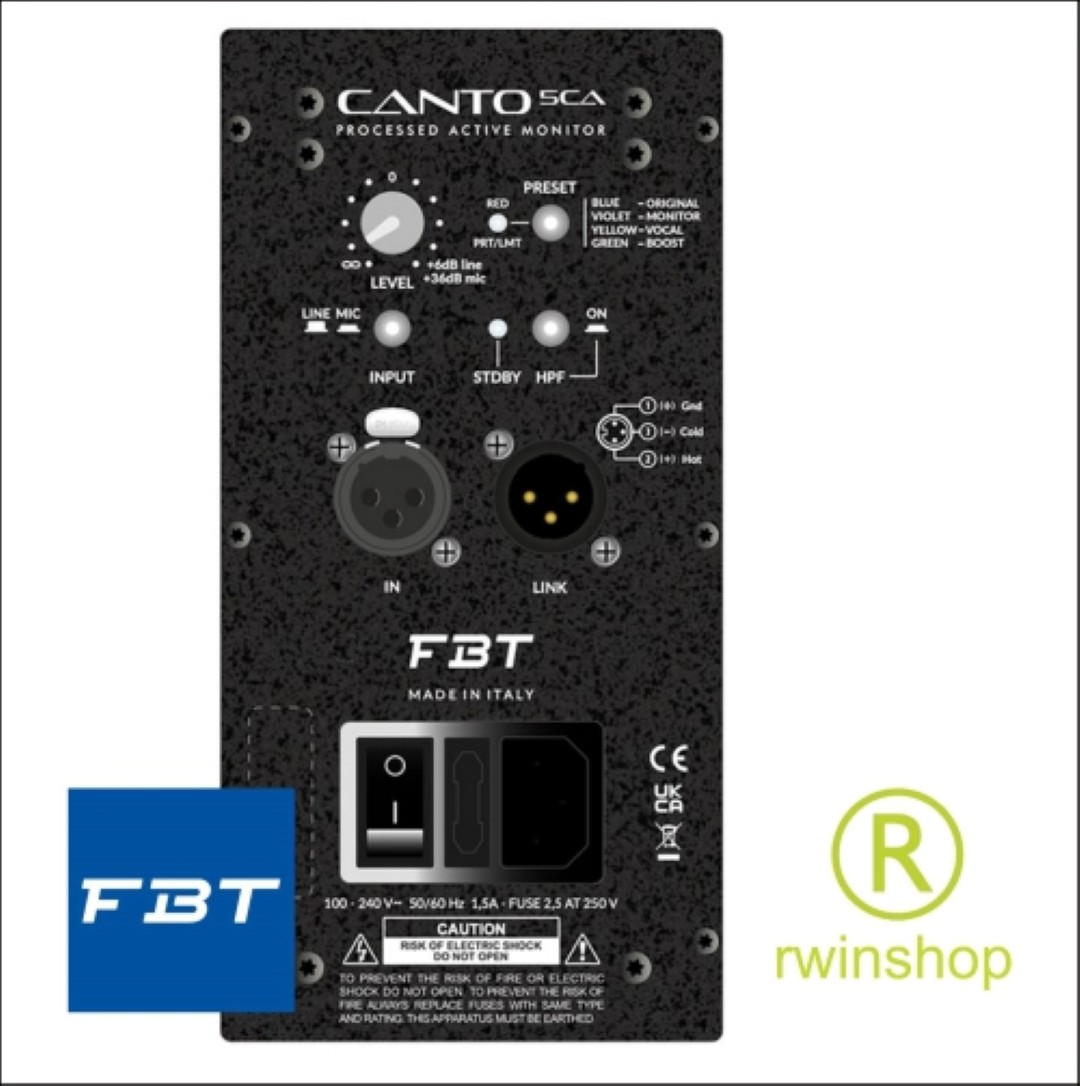 Canto5 CA B actieve 5inch luidspreker 2weg zwart