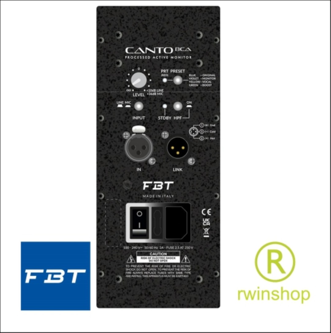 Canto 8 CA B actieve 5inch luidspreker 2weg zwart FBT
