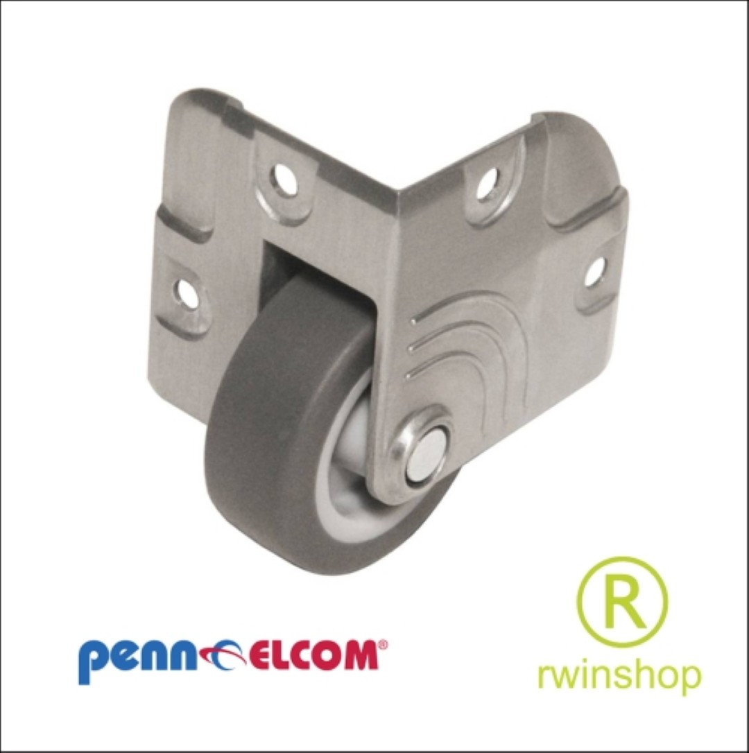 Hoekwiel inbouw W8255Z grijs 5 cm per paar