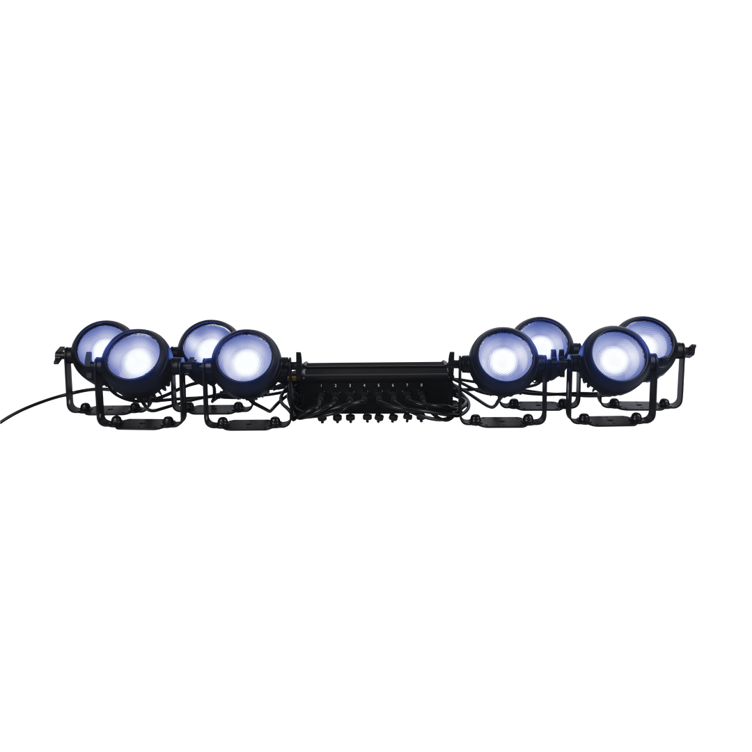 Stage Blinder FLEX Blaze Set van 8x 100 W LED blinders + controller