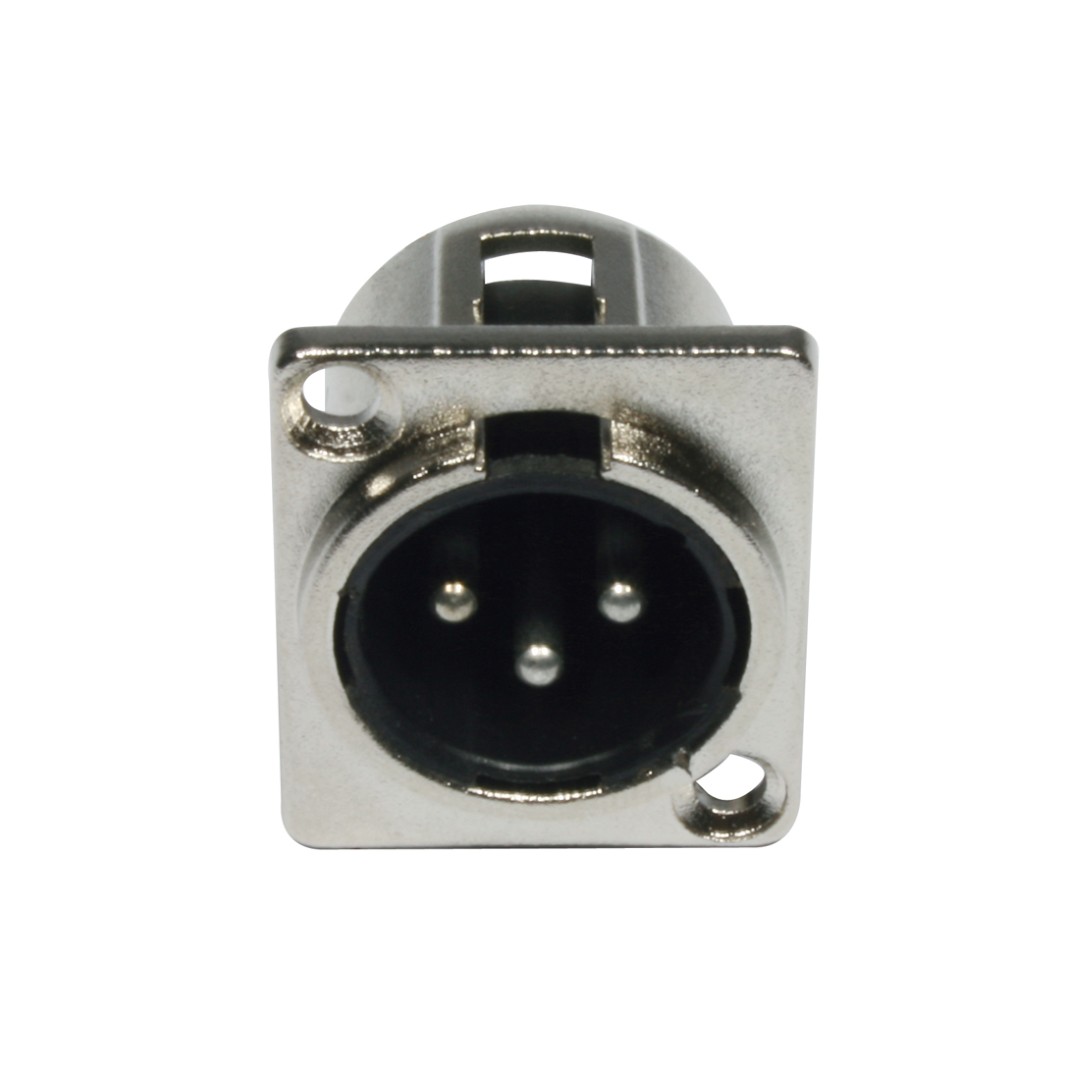 AC-C-XM3 XLR 3pin male panel metal