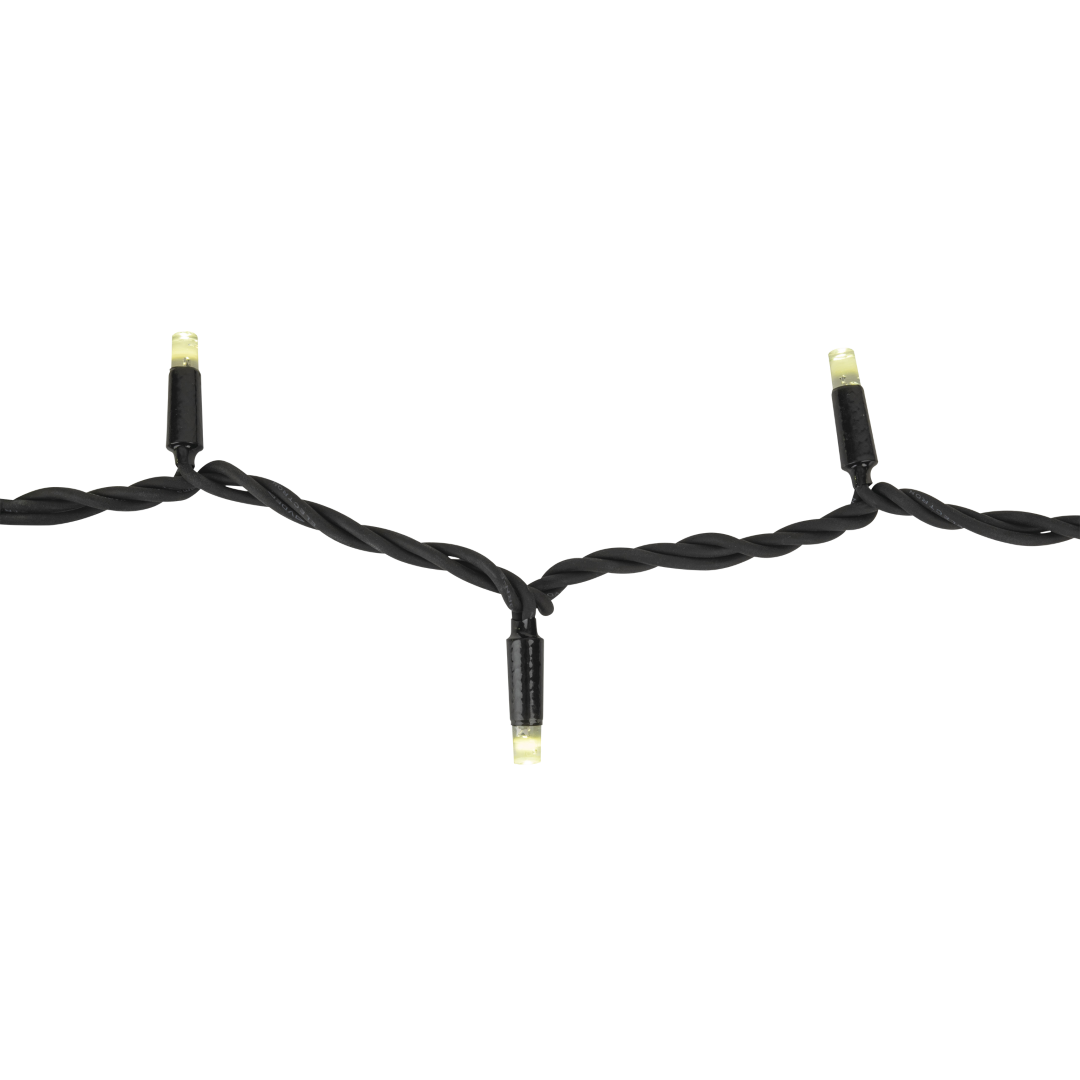 LED Rubber Static String Light WW Zwart - 100 LED's - 10 m