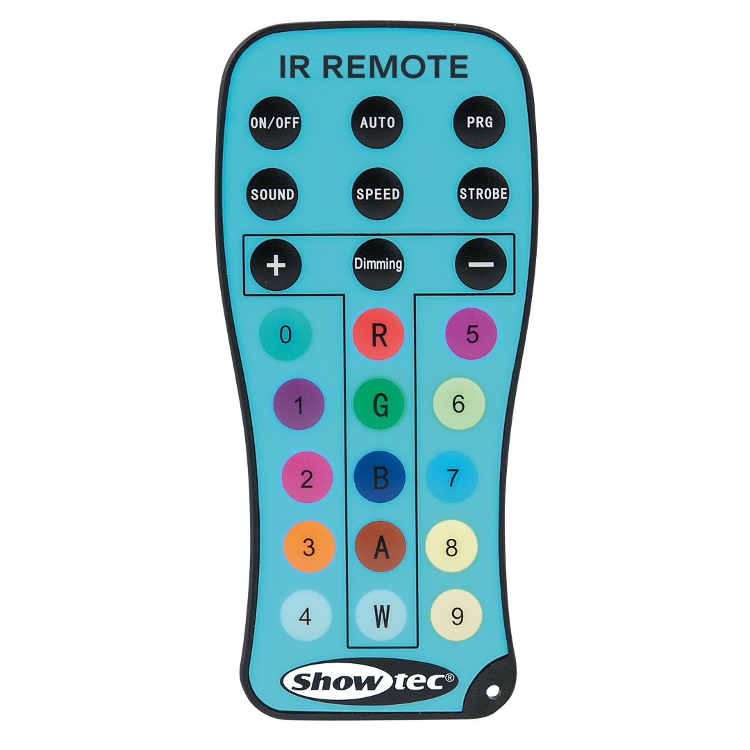 UR-5 Universal IR Remote Compatibel met IR-ondersteunende Showtecproducten voor kleurmenging, stroboscoop, dimfunctie en programma's