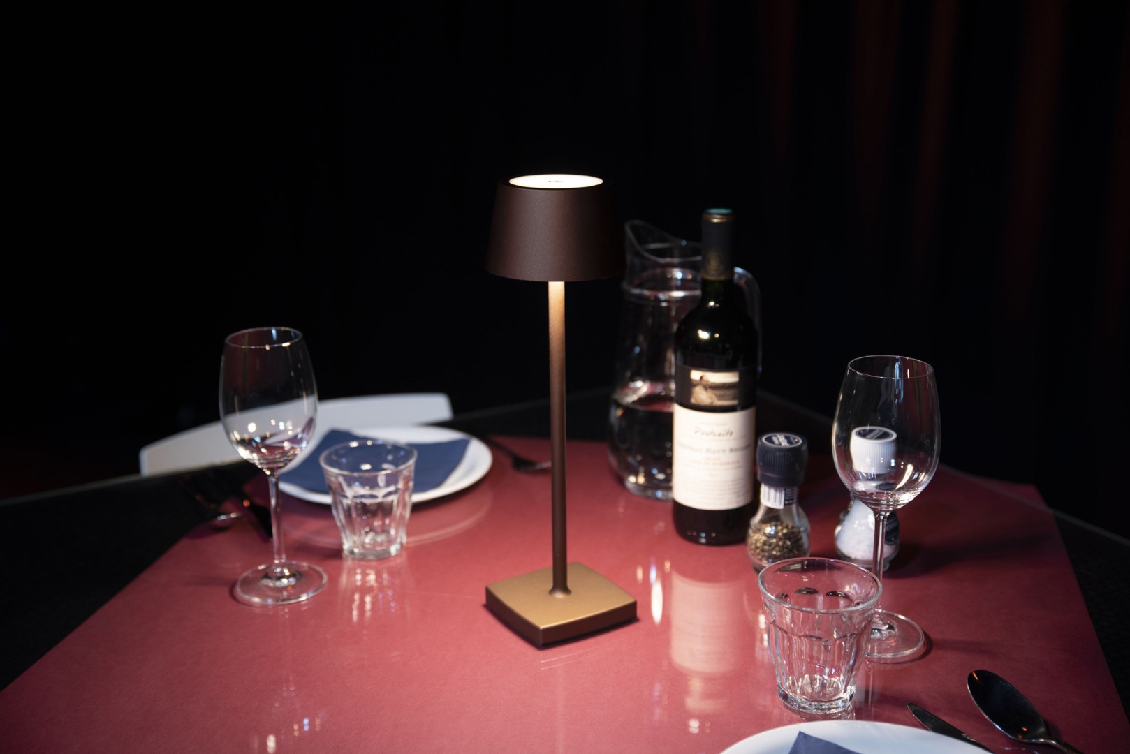 EventLITE Table-WW Compacte 3.5 W IP54 accu lamp met touch dimmer - brons