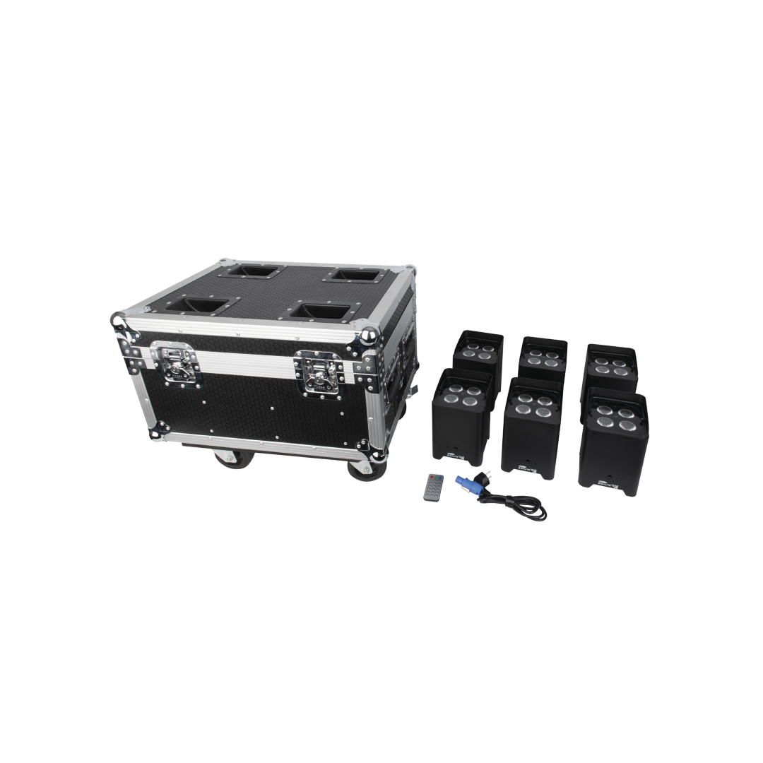 EventLITE 4/10 Q6 Set Flight Case incl. 6 x EventLITE 4/10 Q6