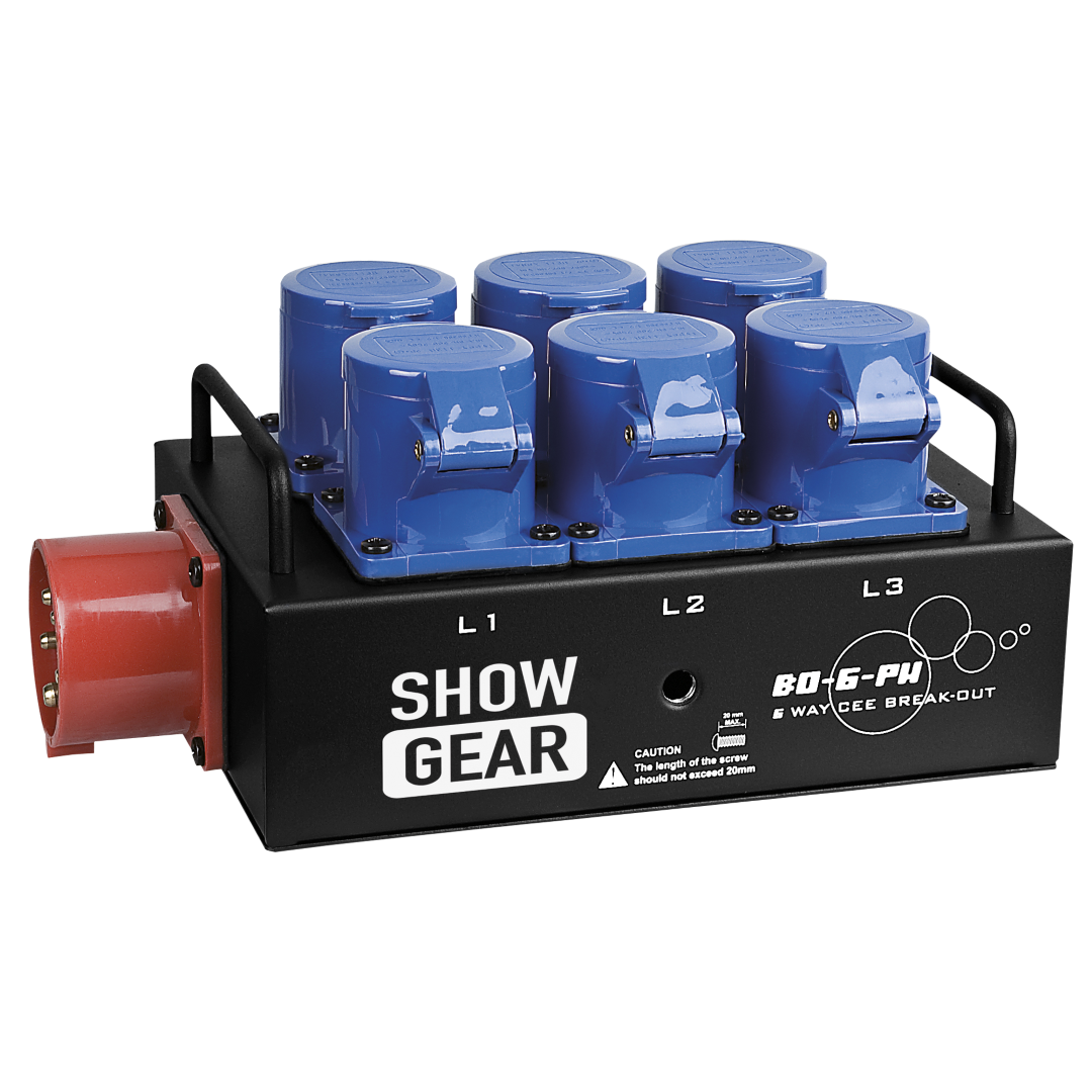 BO-6-PWC CEE 16A naar 6x CEE 16A