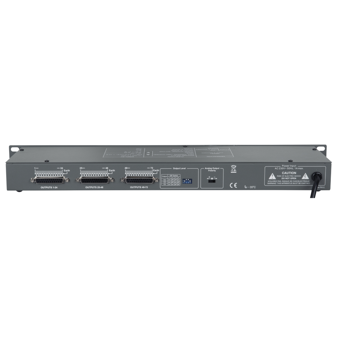 Multi Exchanger DMX512 naar 72-kanaals analoge uitgang