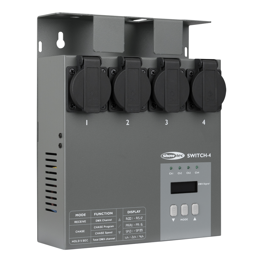 MultiSwitch DMX512 4-kanaals schakelpack