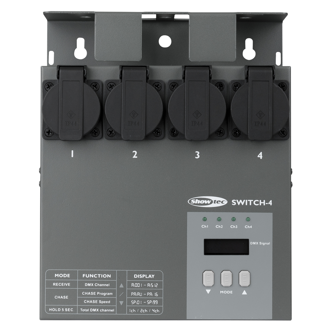 MultiSwitch DMX512 4-kanaals schakelpack