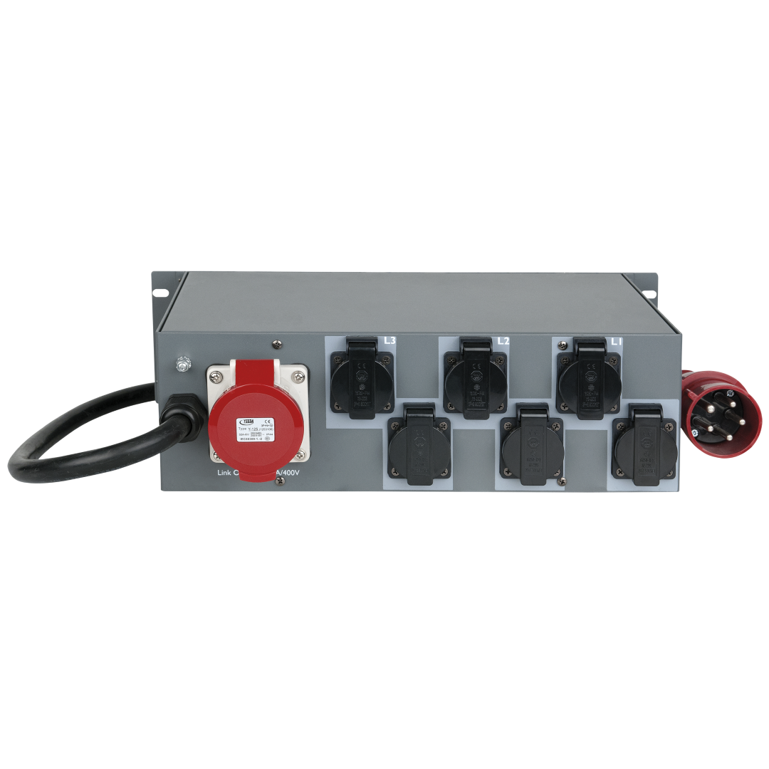 PS-3202 MKII CEE 32 A 32A CEE In - 2 x 16A CEE Out + 6 x Schuko
