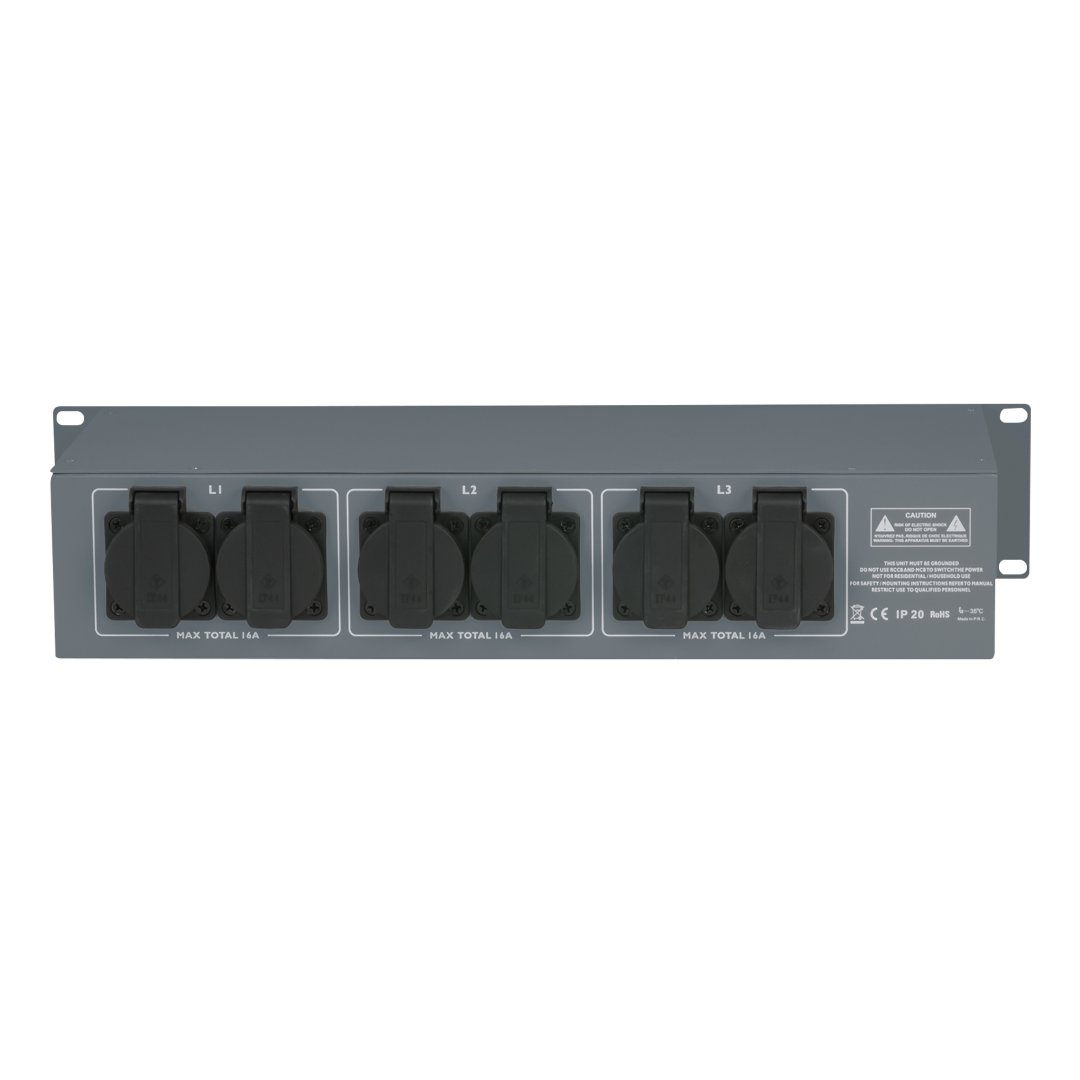 PSA-16A3S 3x MCB - Schuko-uit