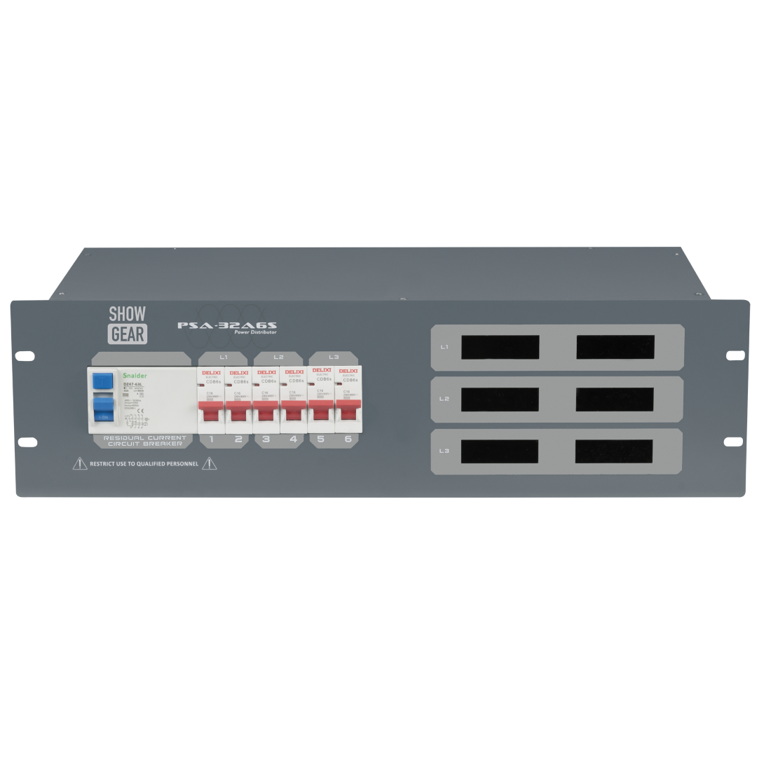 PSA-32A6S 6x MCB - Schuko-uit