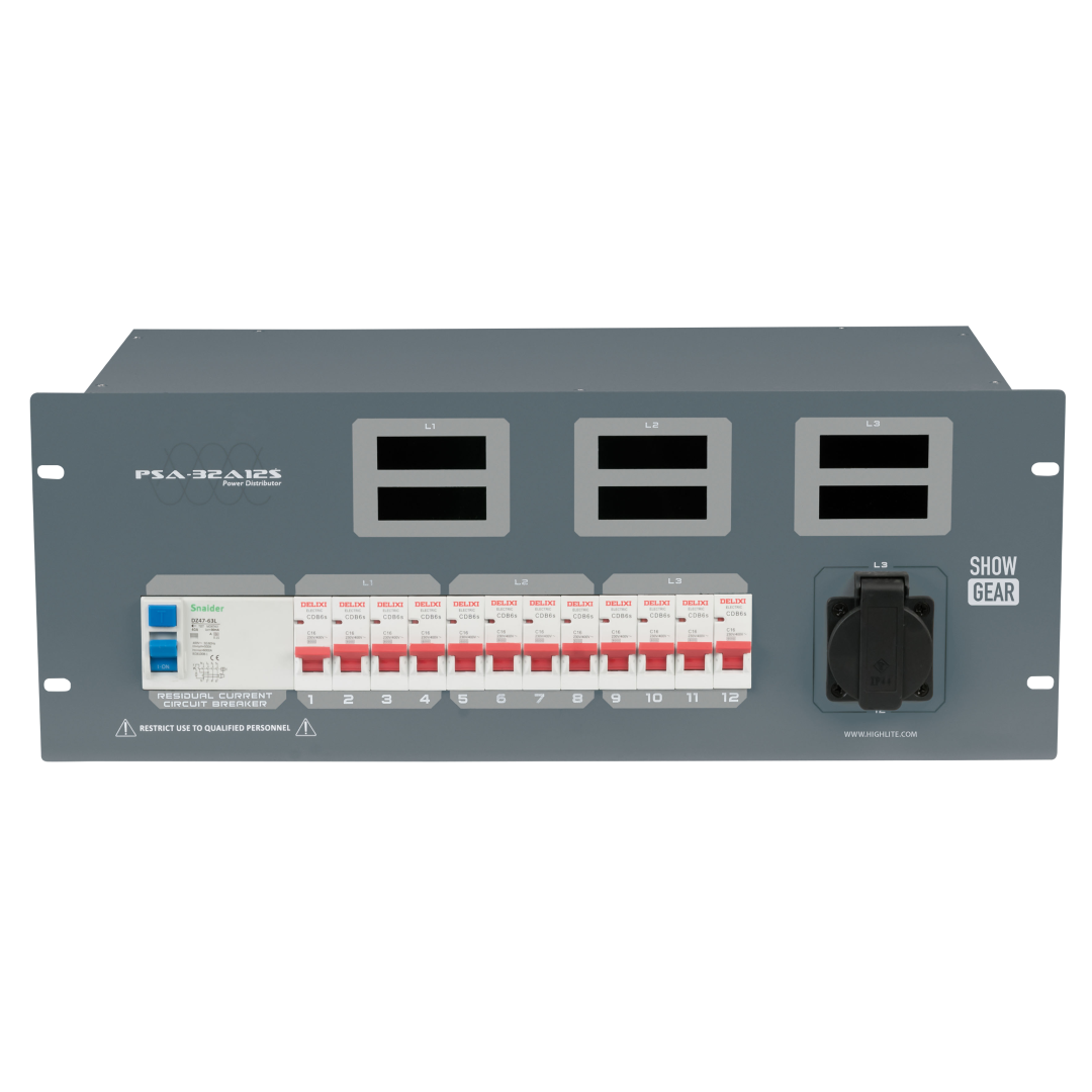 PSA-32A12S 12x MCB - Schuko-uit