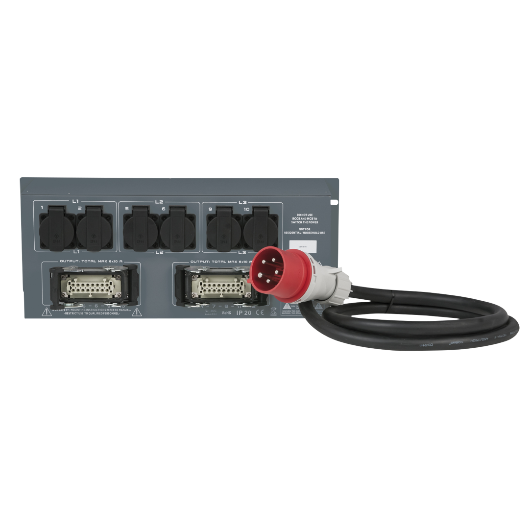 PSA-32A12M 12x MCB - Schuko-uit + Multipin-uit