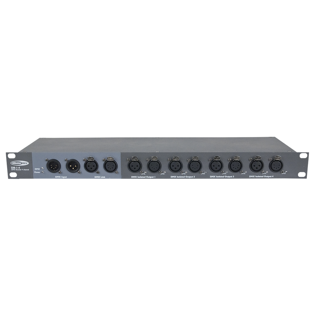 DB-1-4 4-kanaals DMX Booster 3- en 5-polige XLR