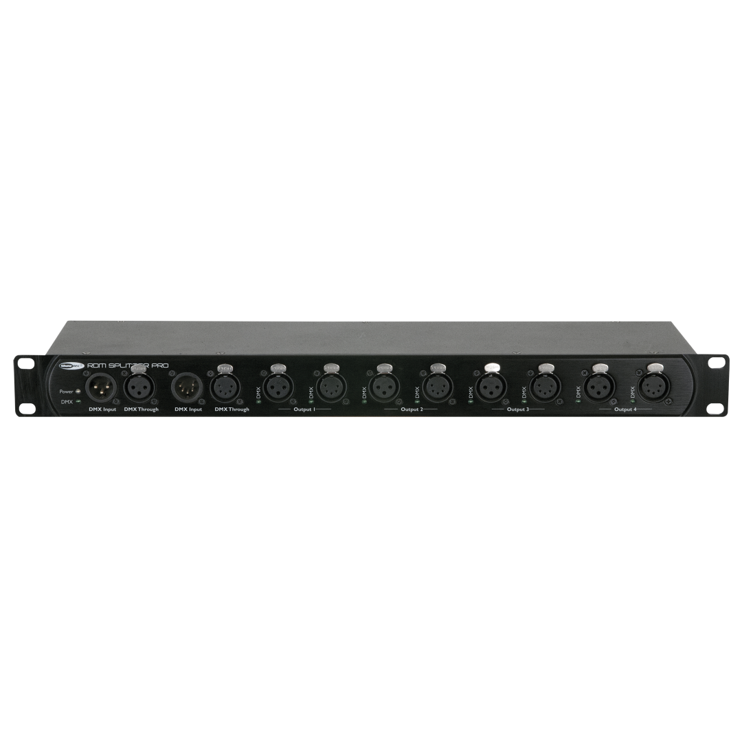 RDM Splitter Pro 4-kanaals DMX Booster met RDM 3- en 5-polige XLR