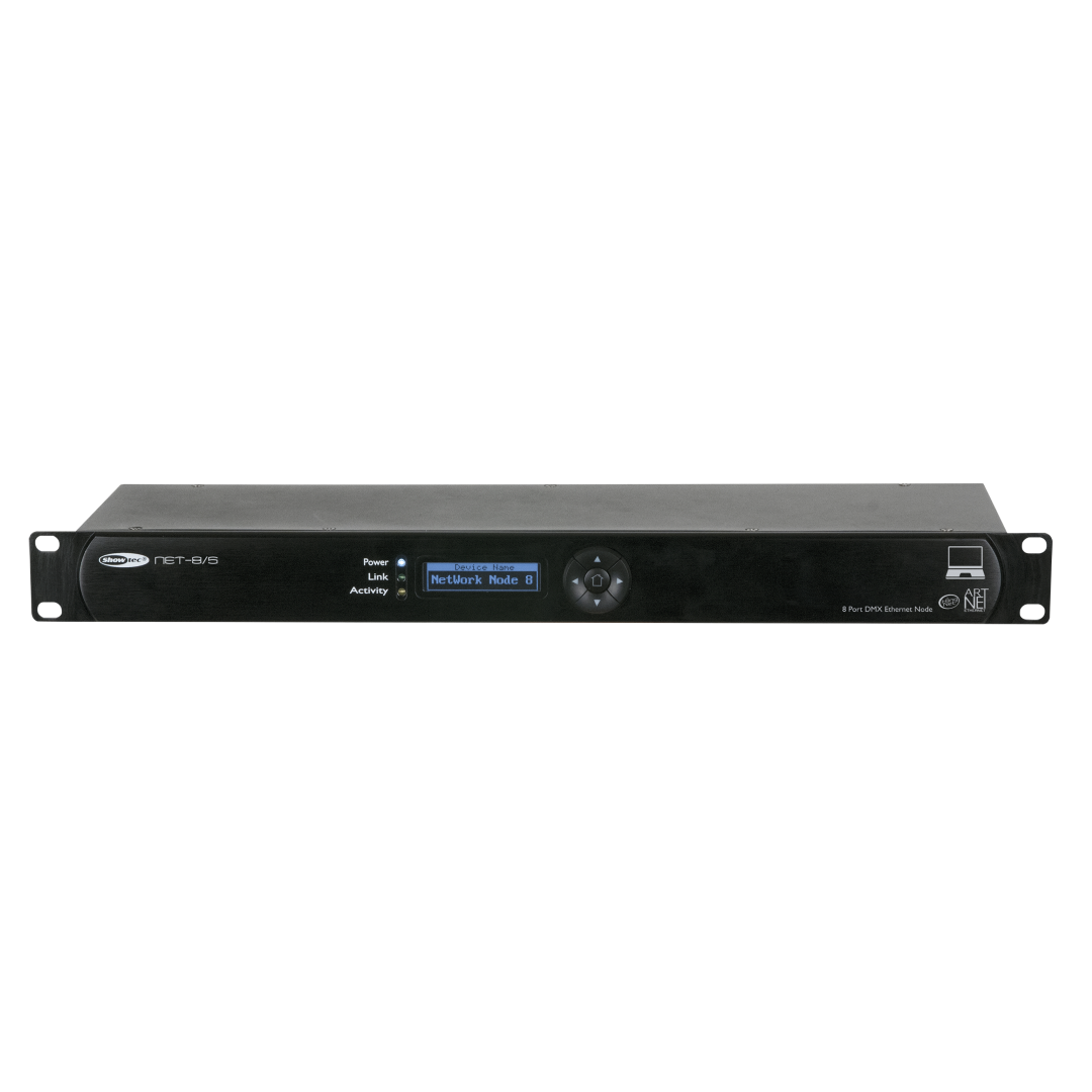 NET-8/5 8-kanaals Art-Net-/Kling-Net-node - 5-polige XLR