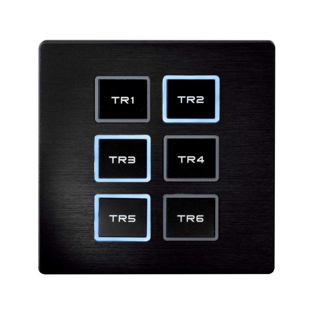 Wall Panel Remote for TR-512 Install/Pocket Zwart frontpaneel